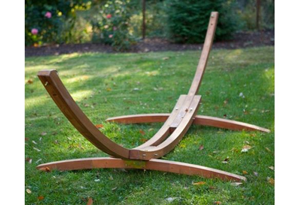 recall, Hayneedle, Shorea Wooden Arc Hammock stand