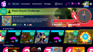 A screenshot showing the Giant Slayer Challenge mode in Antstream Arcade