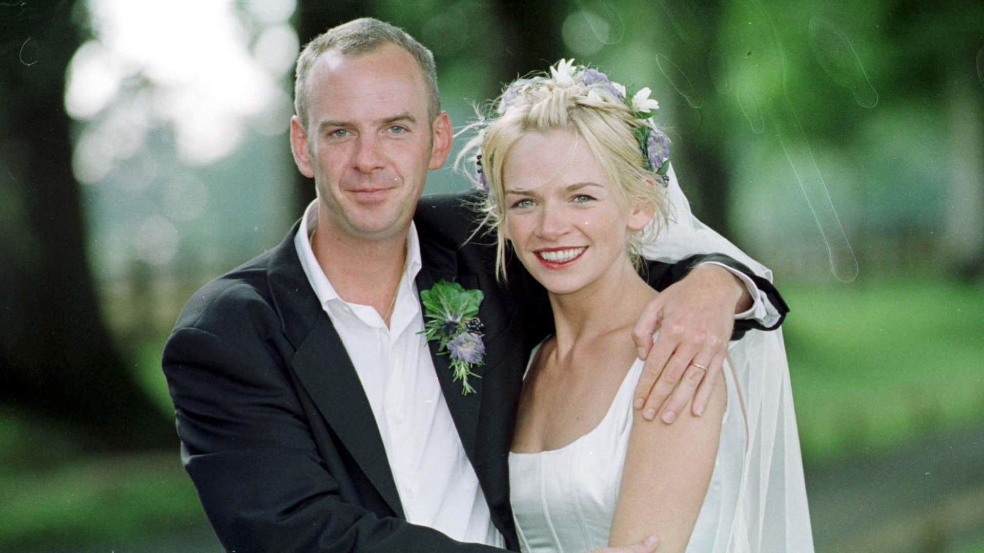 Norman Cook and Zoe Ball on their wedding day, 1999