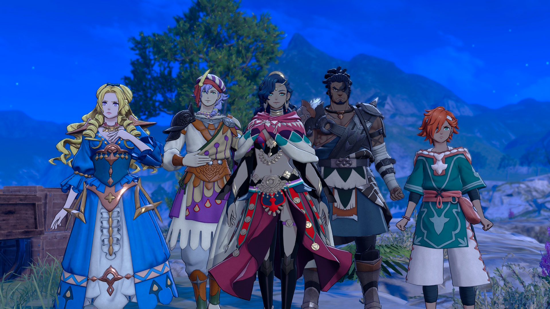 Leda and her crew in Fire Emblem: Fortune's Weave