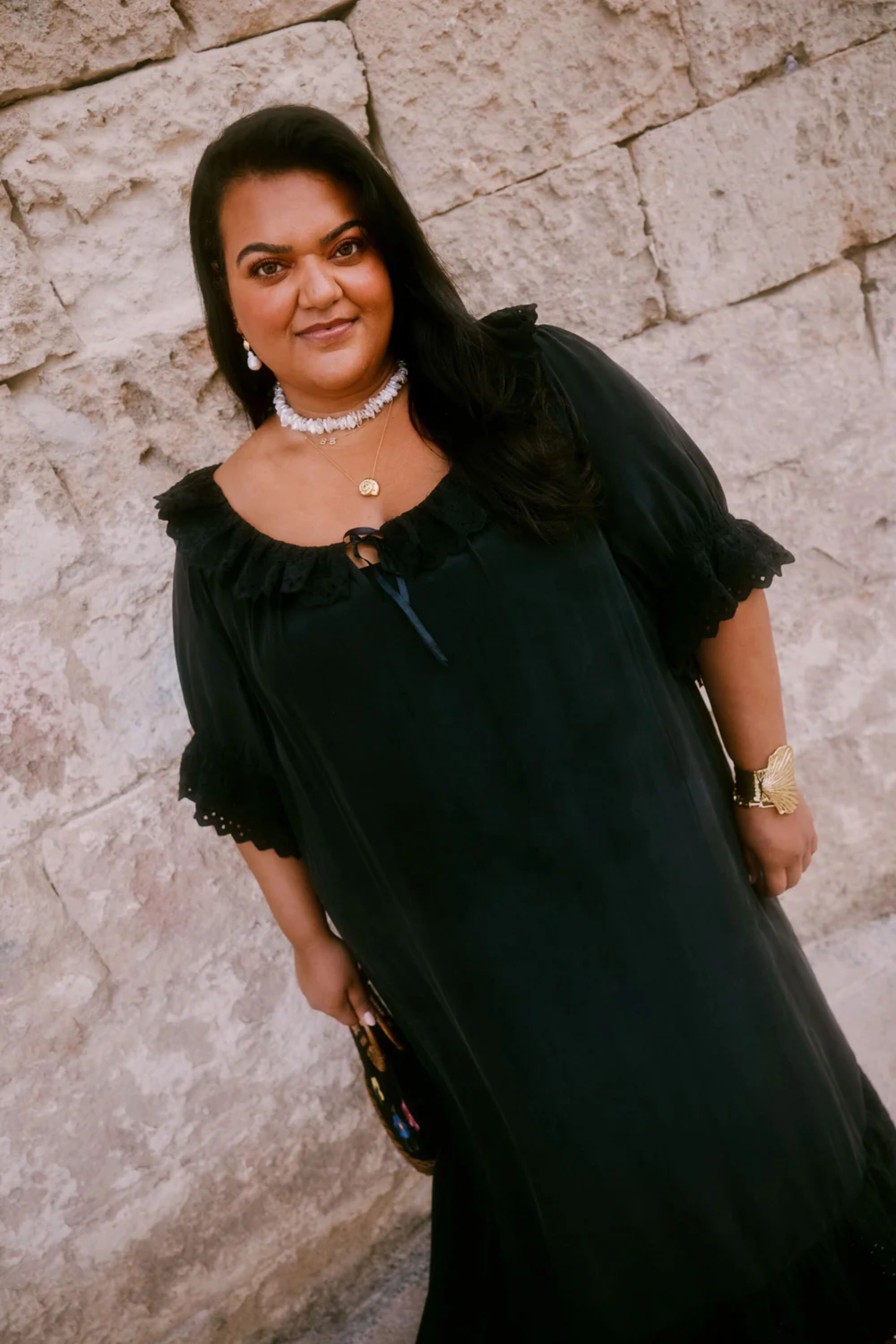 Aprilia Silk Midi Dress on Billie Bhatia