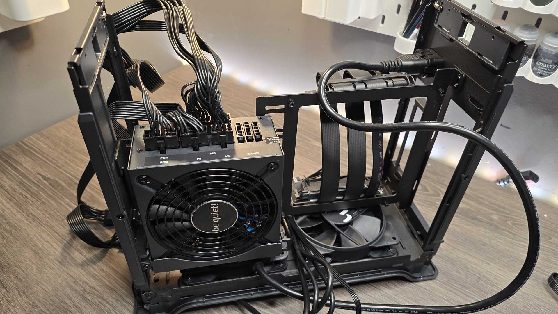 Fractal Design Era 2 PC case from different angles and different stages of the build process