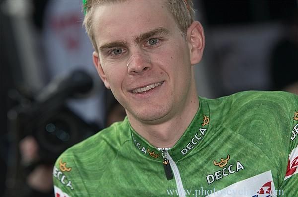 Julien Vermote (Omega Pharma-Quickstep) in the points jersey.