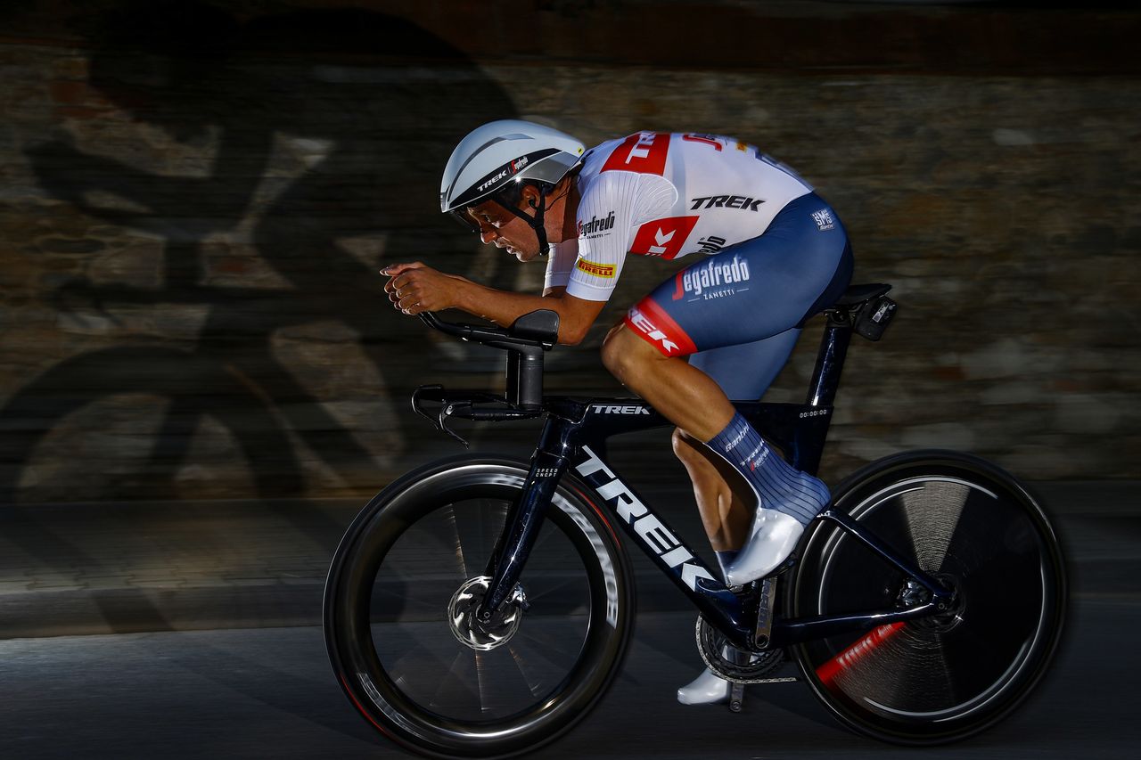 Tirreno Adriatico 2022 - 57th Edition - 1st stage Lido di Camaiore - Lido di Camaiore 13,9 km - 07/03/2022 - Edward Theuns (BEL - Trek - Segafredo) - photo Luca Bettini/SprintCyclingAgency&Acirc;&copy;2022