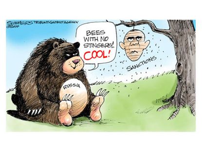 Political cartoon Russia sanctions