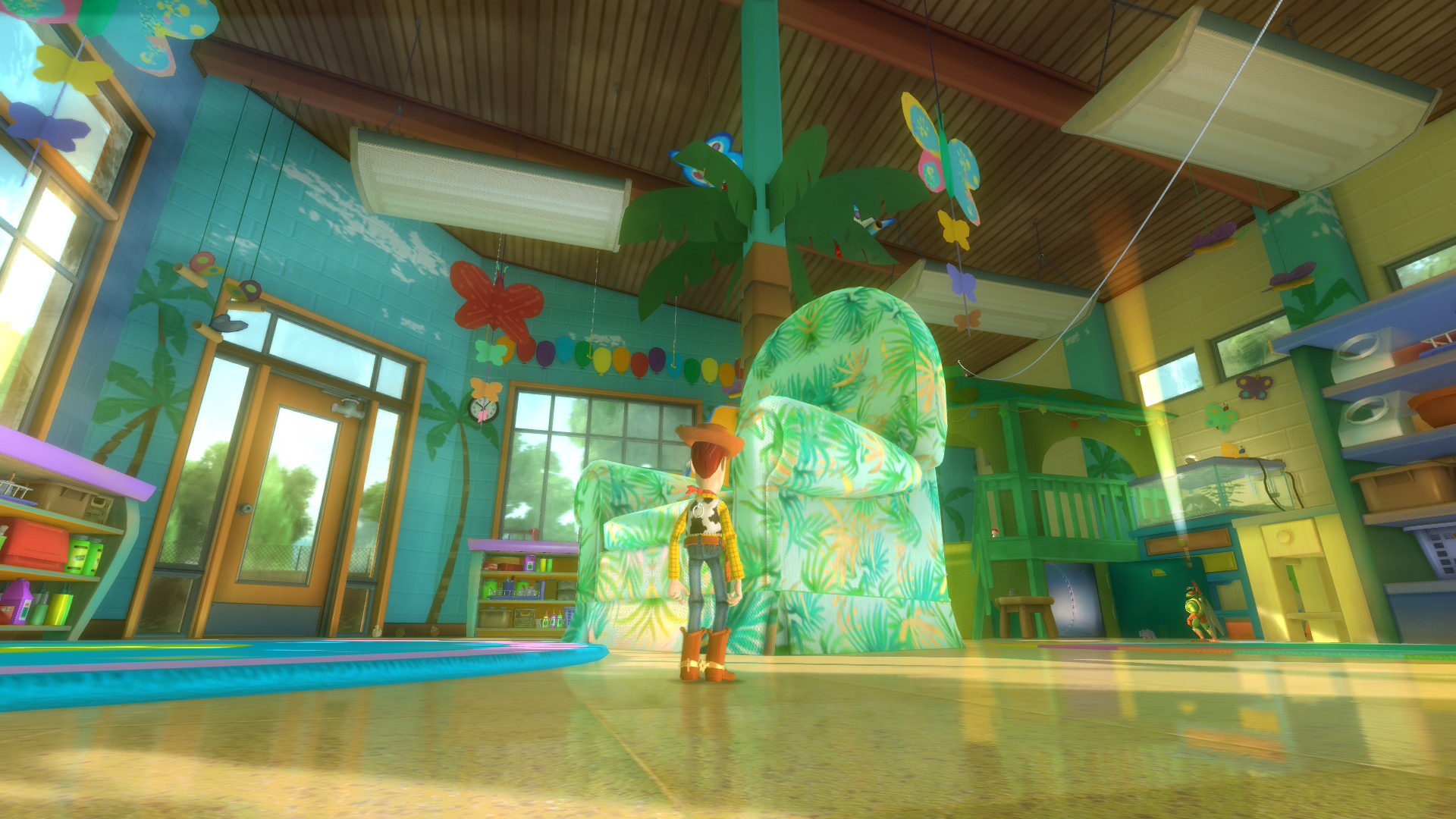 Screens from a Toy Story video game