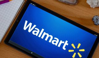 Walmart logo on a tablet