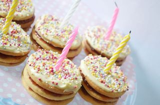 Biscuit birthday cakes