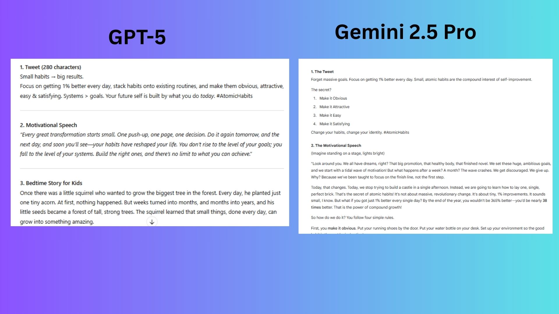 gpt-5 vs gemini 2.5 pro screenshot