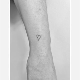 Winter Stone heart tattoo.