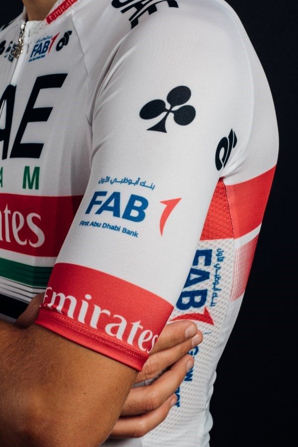 White sleeves in 2019 for UAE Team Emirates