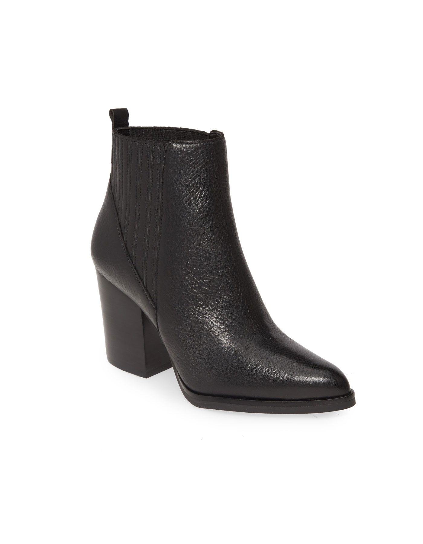 black high-heeled boots for women
