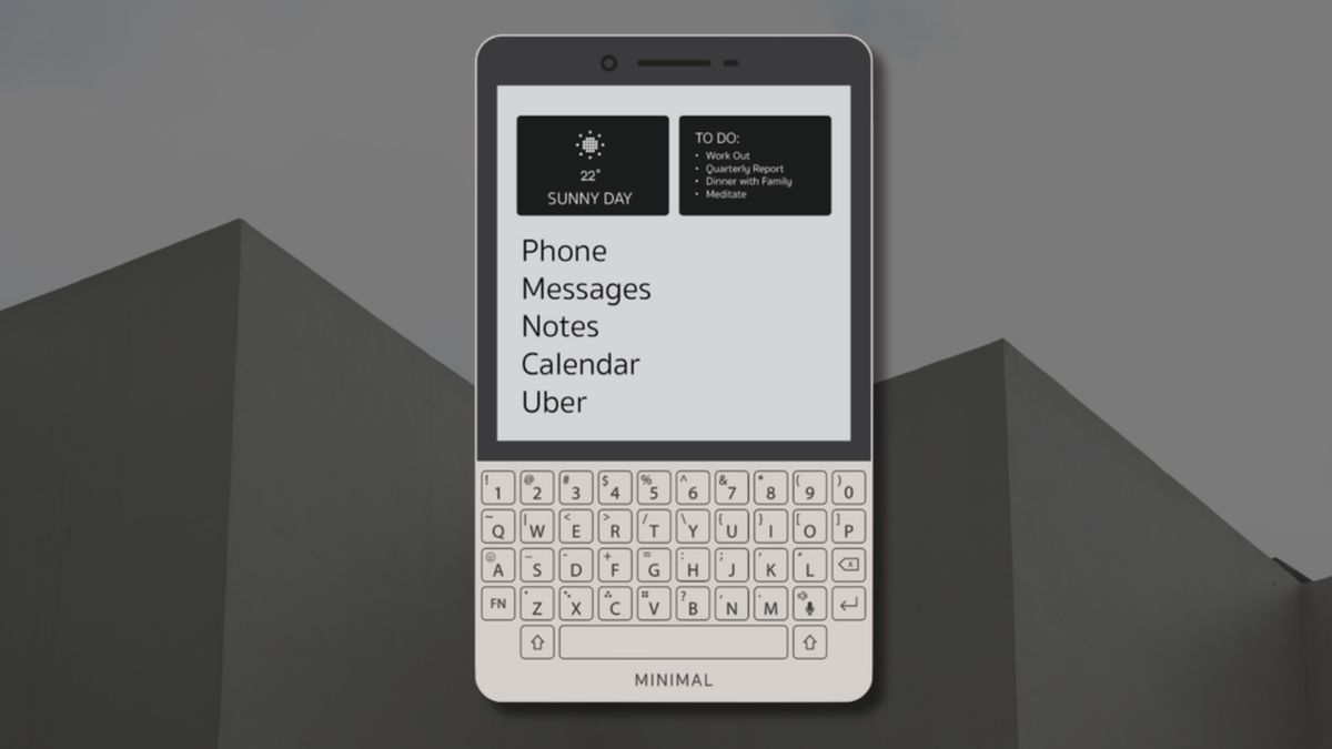 This phone concept has an E Ink display, a Blackberry-style keyboard, and four-day battery life