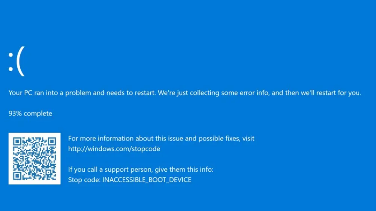 How to Fix an INACCESSIBLE BOOT DEVICE BSOD in Windows 11 or 10 Tom