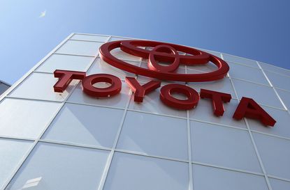 The Toyota logo in California