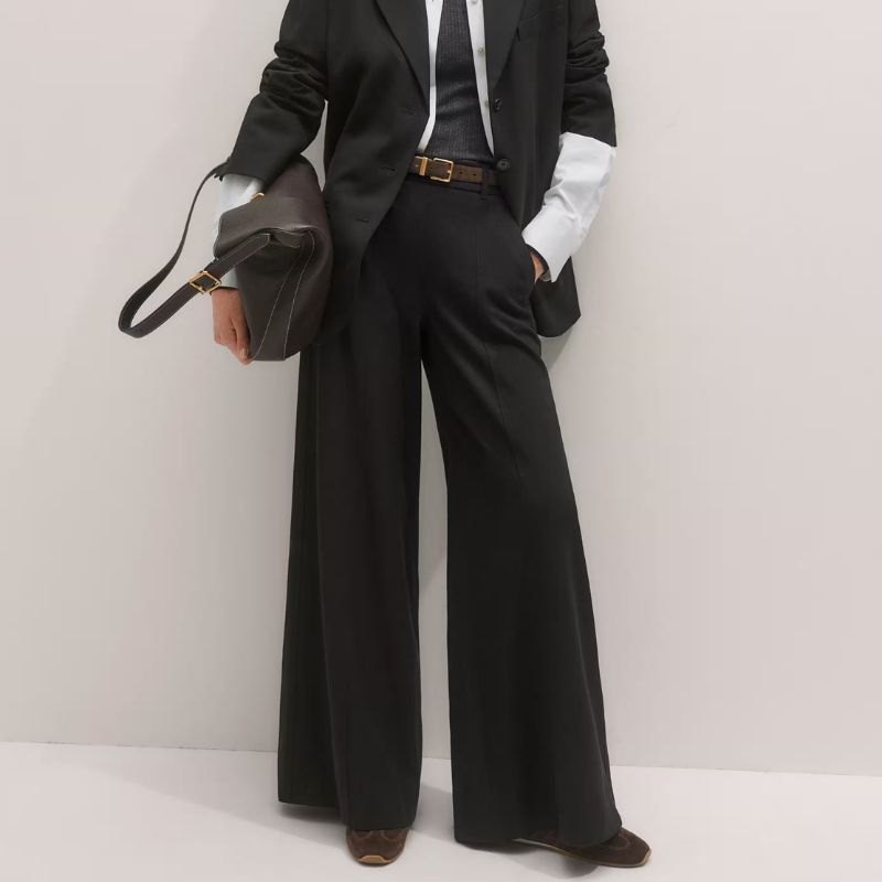 Tailored Wide-Leg Trouser on model 