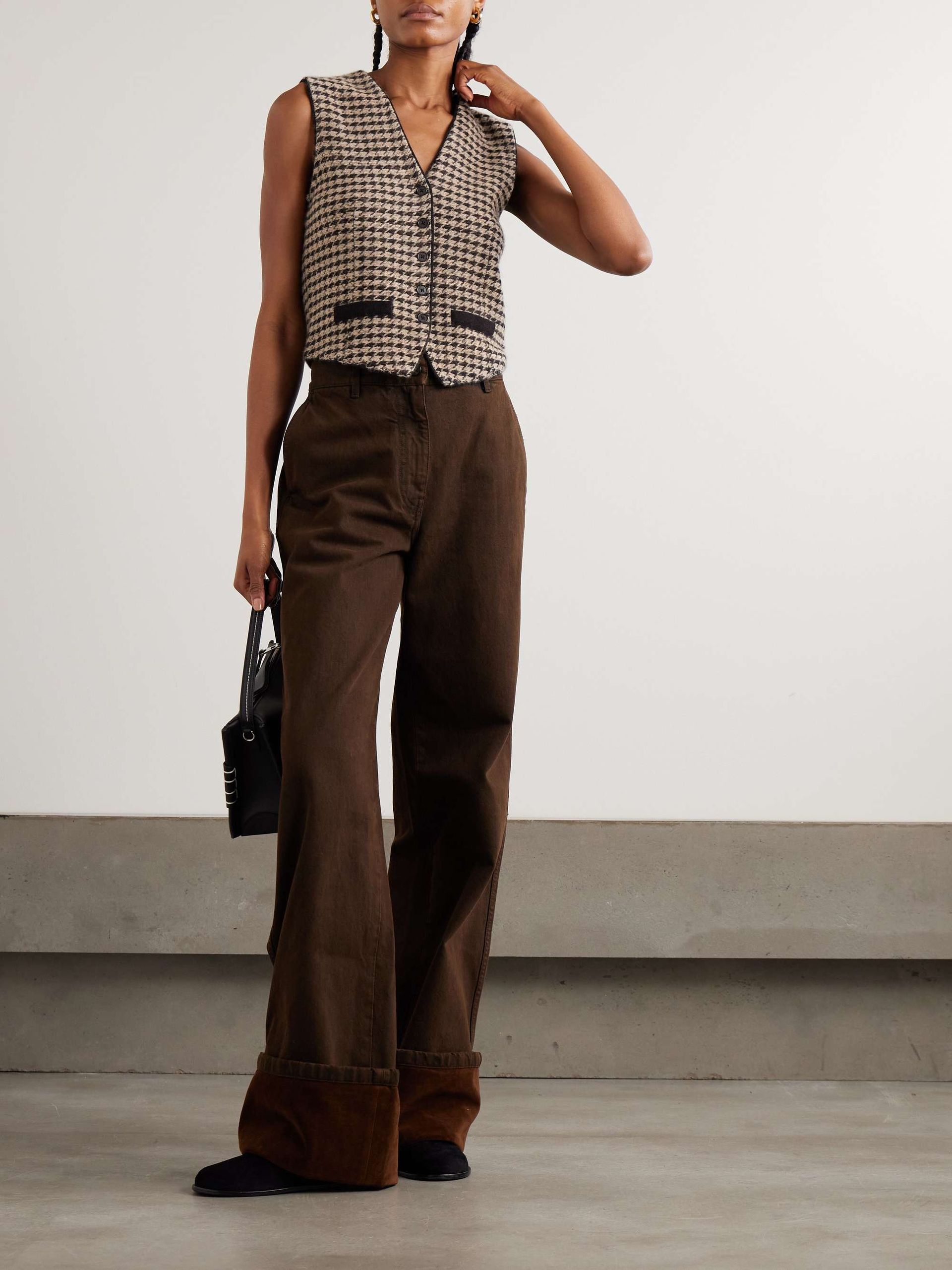 Houndstooth Cashmere Vest