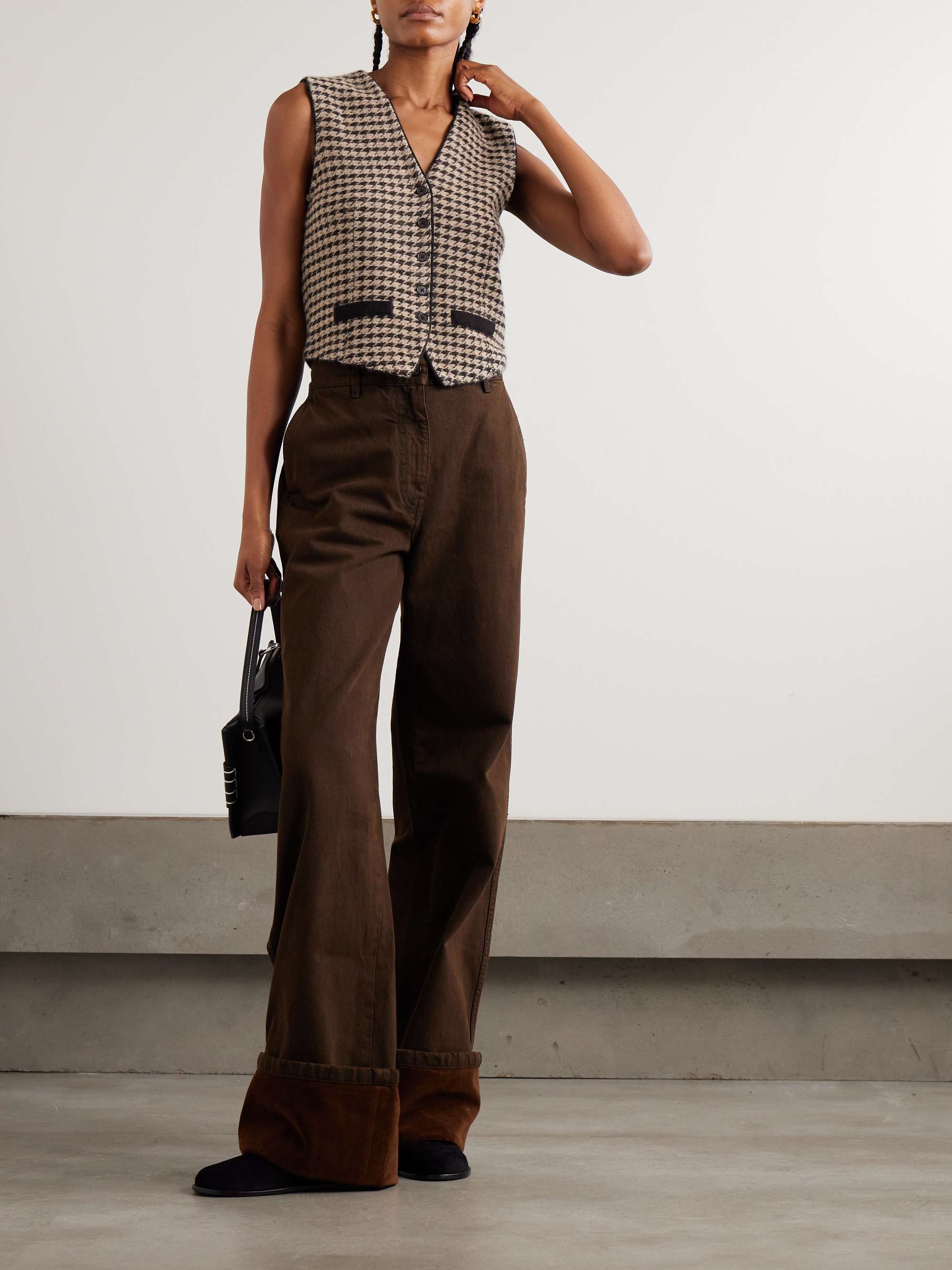 Houndstooth Cashmere Vest