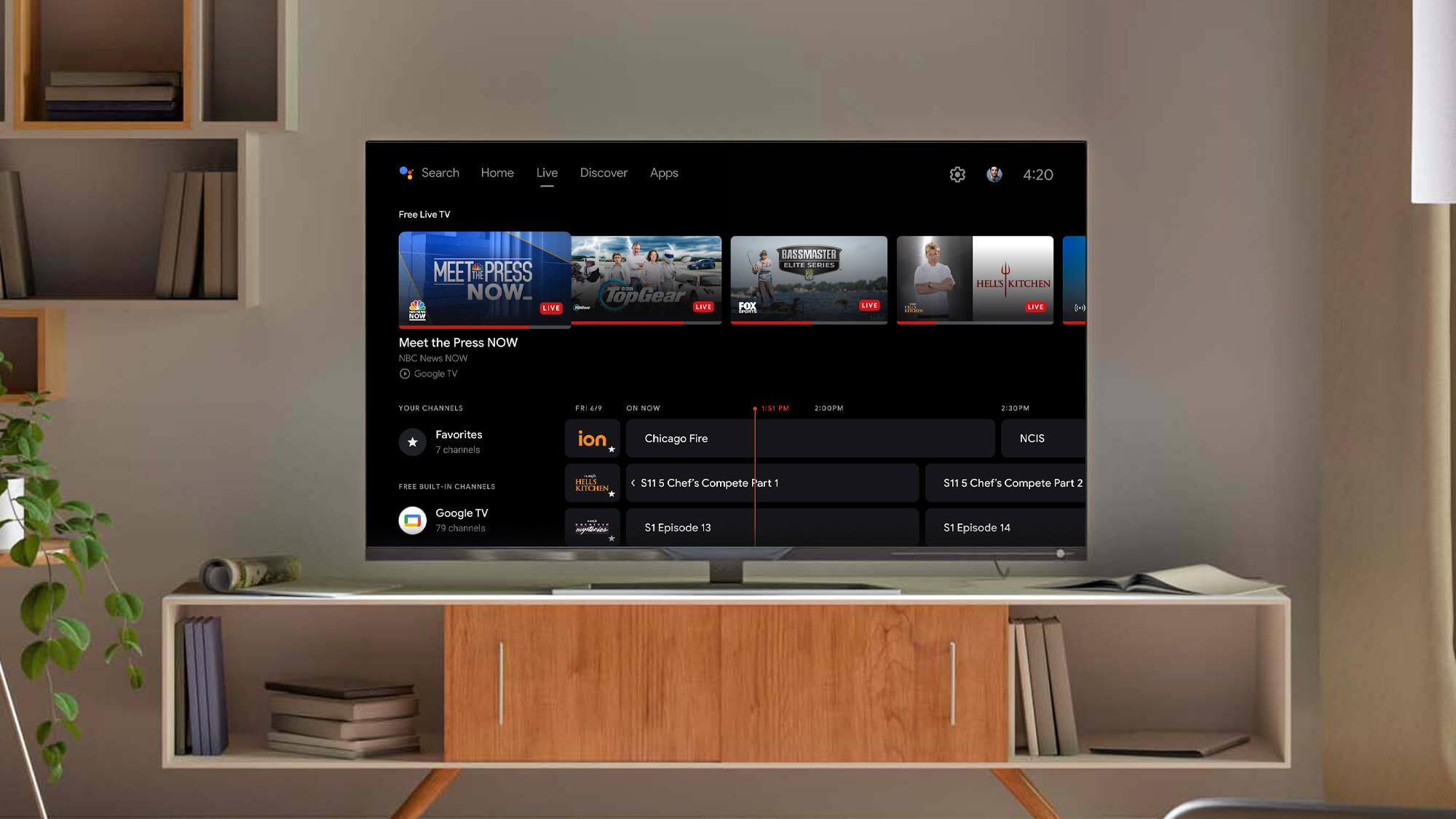 Google TV live channels