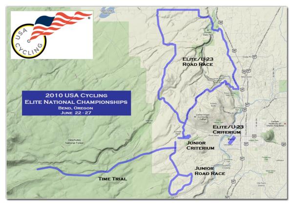 Overview of race locations.