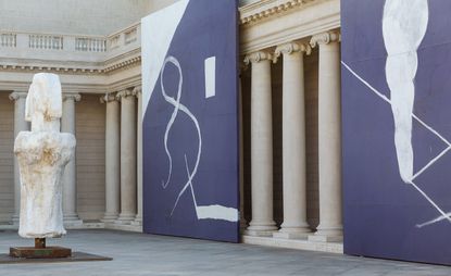 Installation view of ‘Julian Schnabel: Symbols of Actual Life’ at Legion of Honor