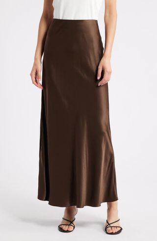 Romina Satin Maxi Skirt