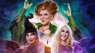 (L to R) Kathy Najimy, Bette Middler and Sarah Jessica Parker as the Sanderson sisters in a poster for Hocus Pocus 2, one of the 7 new movies to stream this week.
