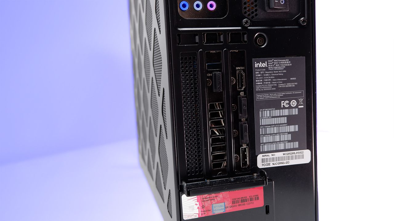 Intel NUC 13 Extreme gaming PC getting disassembled.