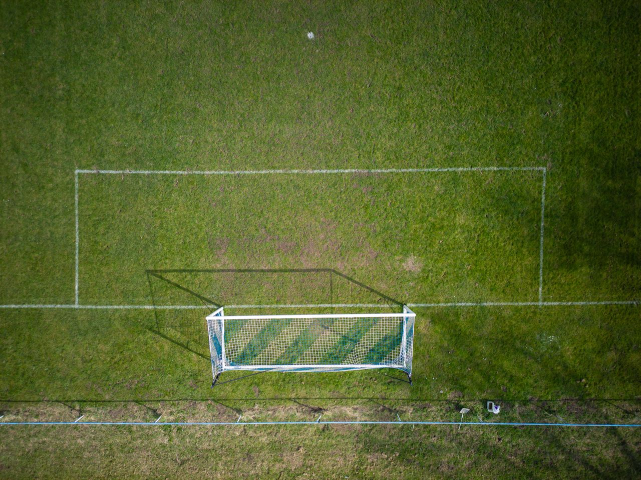 Photo of football goal taken with the Potensic Atom 2 drone