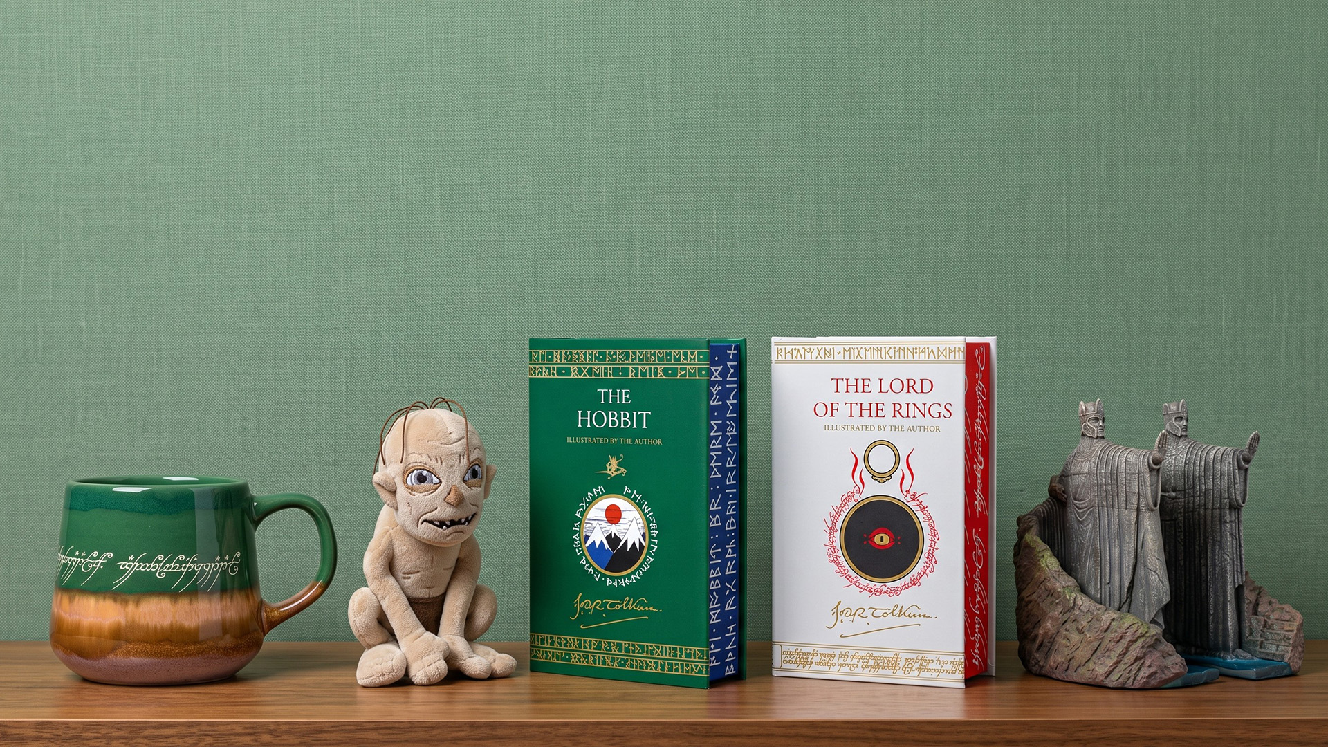 A selection of Hobbit and Lord of the Rings merch.