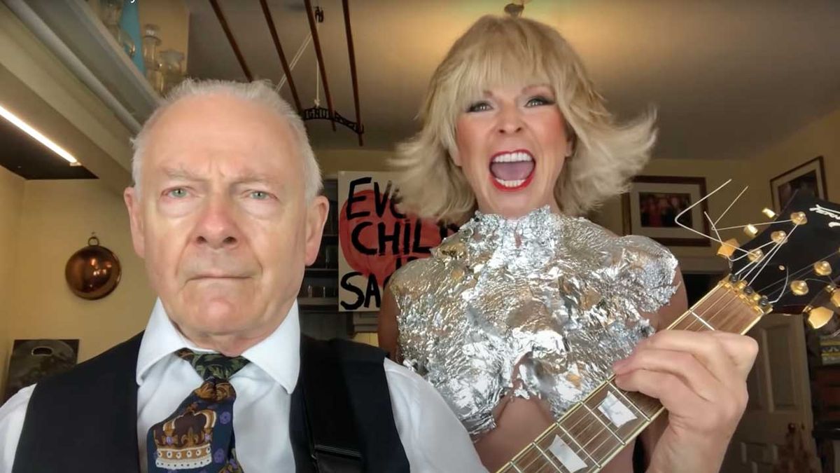 Toyah Wlllcox and Robert Fripp in their kitchen