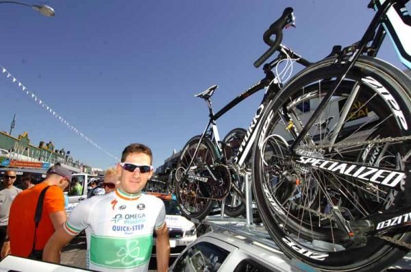 Matt Brammier in his new team colours of Omega Pharma Quick Step