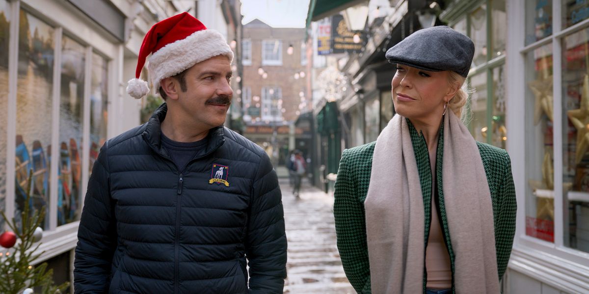 Jason Sudeikis and Hannah Waddingham in Ted Lasso