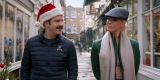 Jason Sudeikis and Hannah Waddingham in Ted Lasso