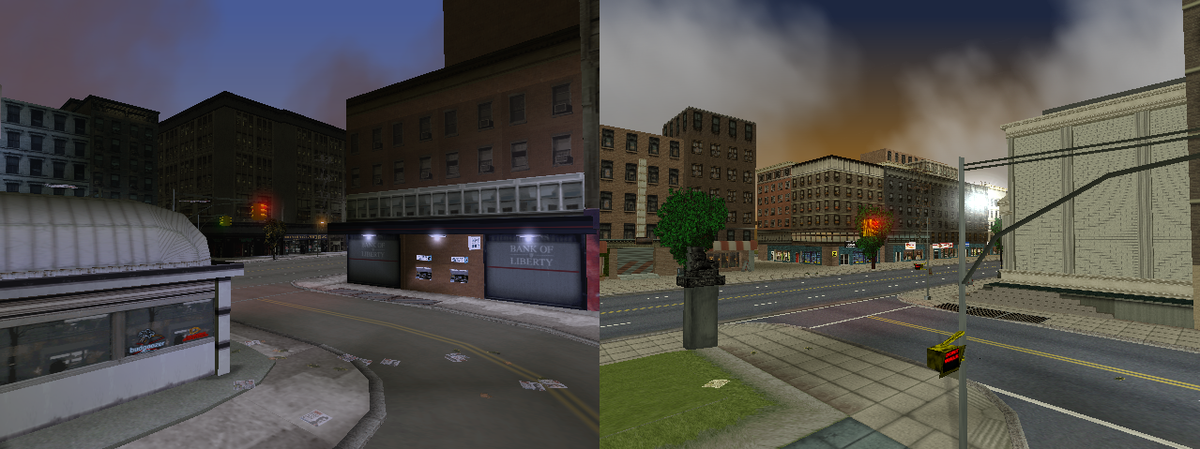 GTA3D vs GTA 3 final release
