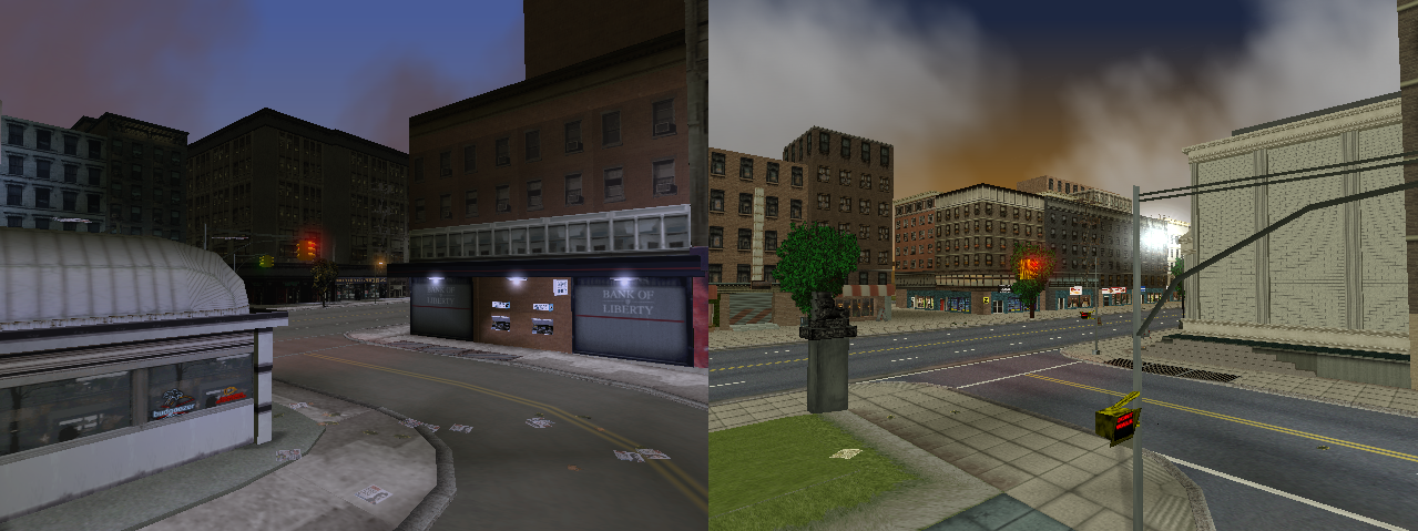 GTA3D vs GTA 3 final release