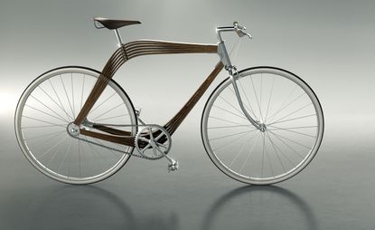 Bike with wooden frame