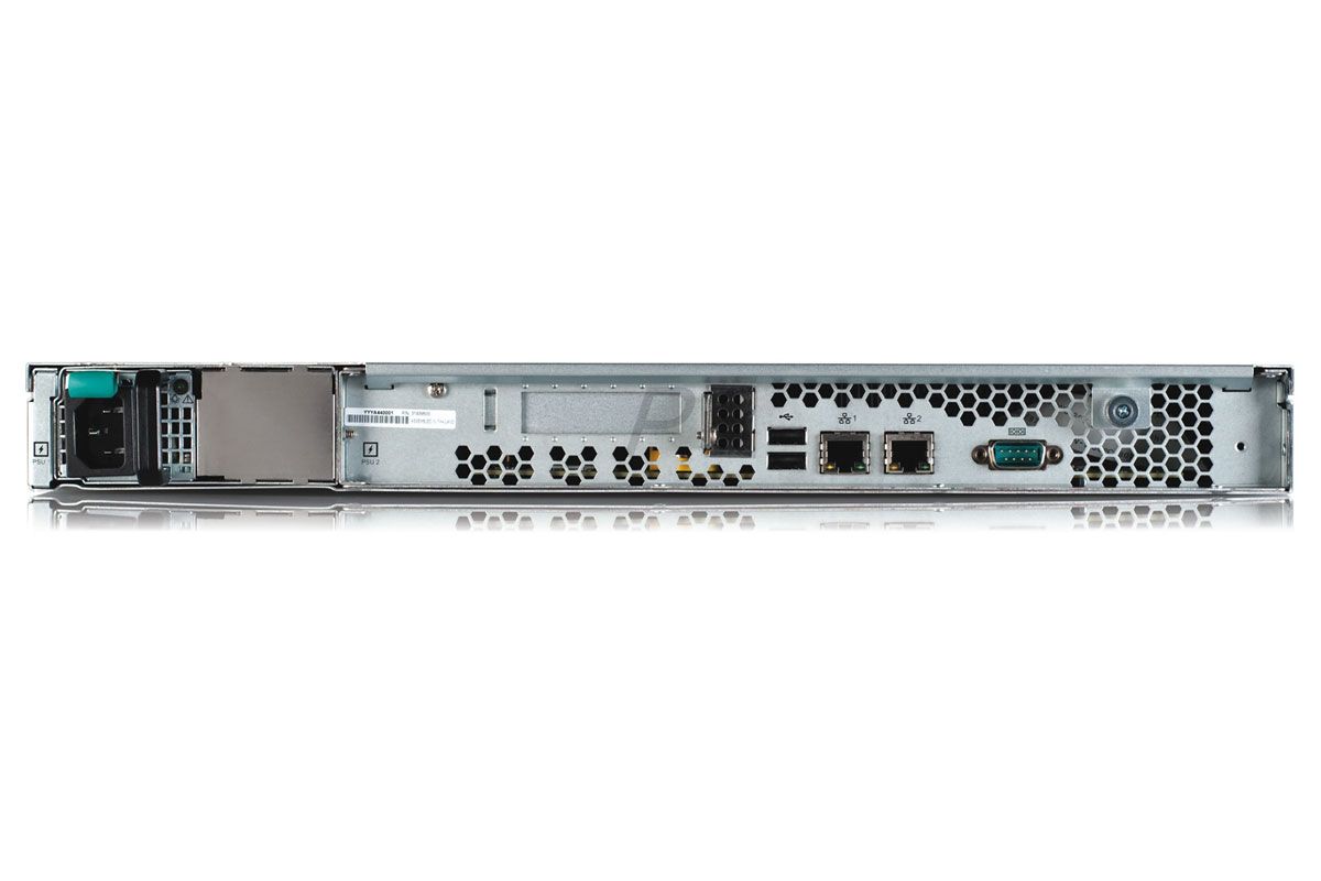 The rear of the Iomega StorCenter px4-300r