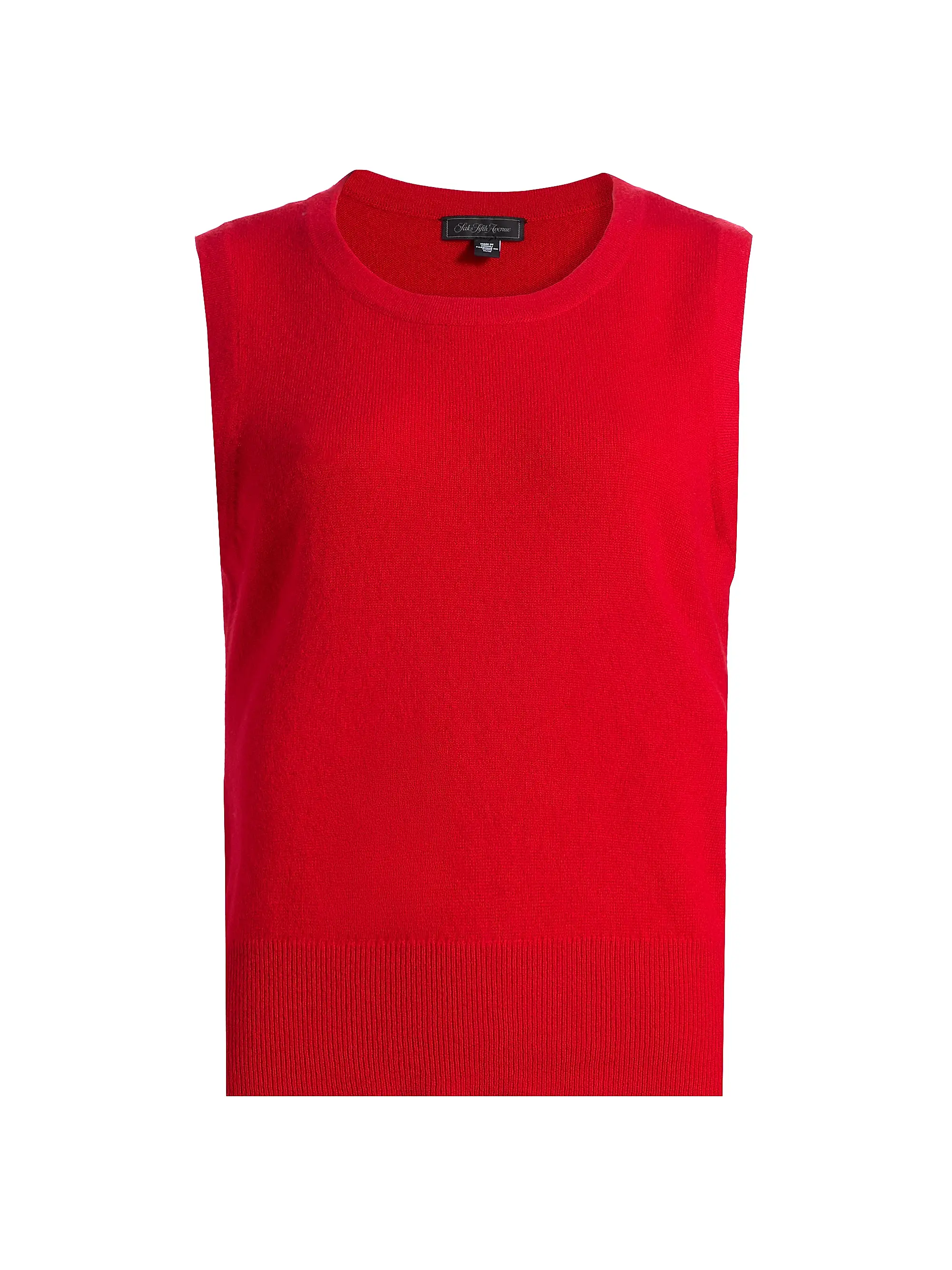 Rib-Knit Cashmere Sleeveless Sweater