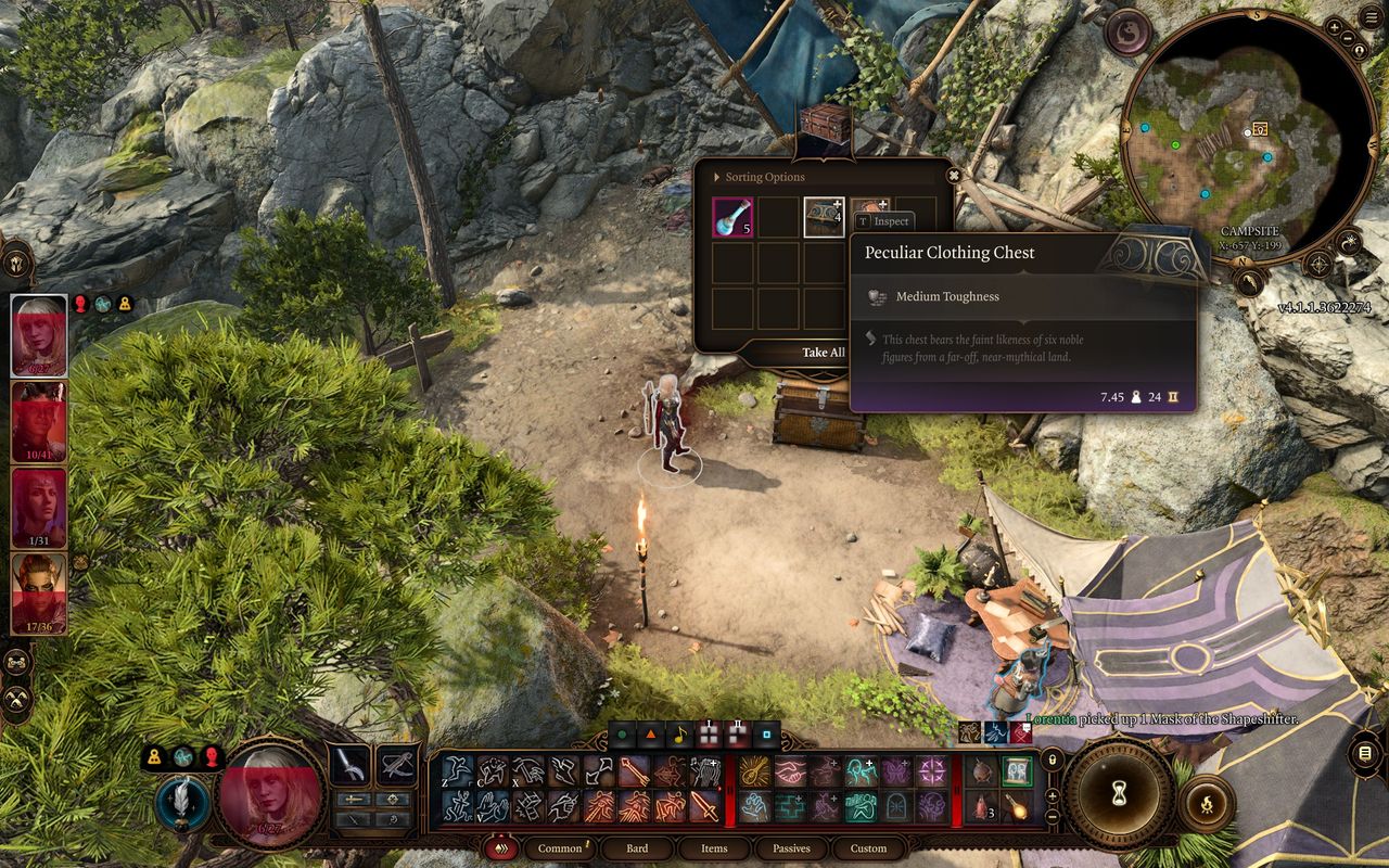 looting the peculiar chest
