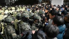 South Korean soldiers enforce brief martial law