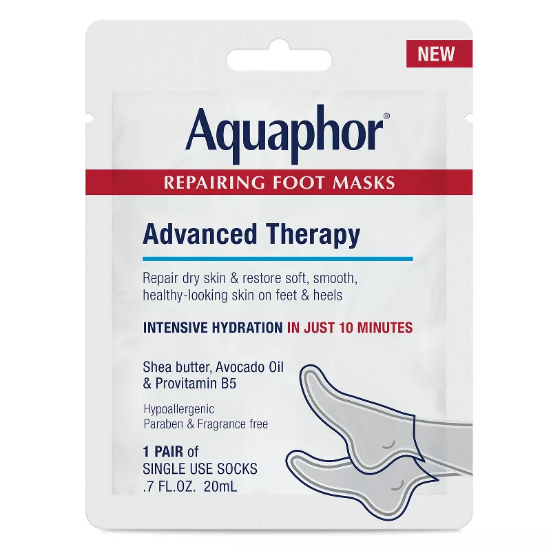 Aquaphor Advanced Therapy Repairing Foot Mask - 0.7 Fl Oz