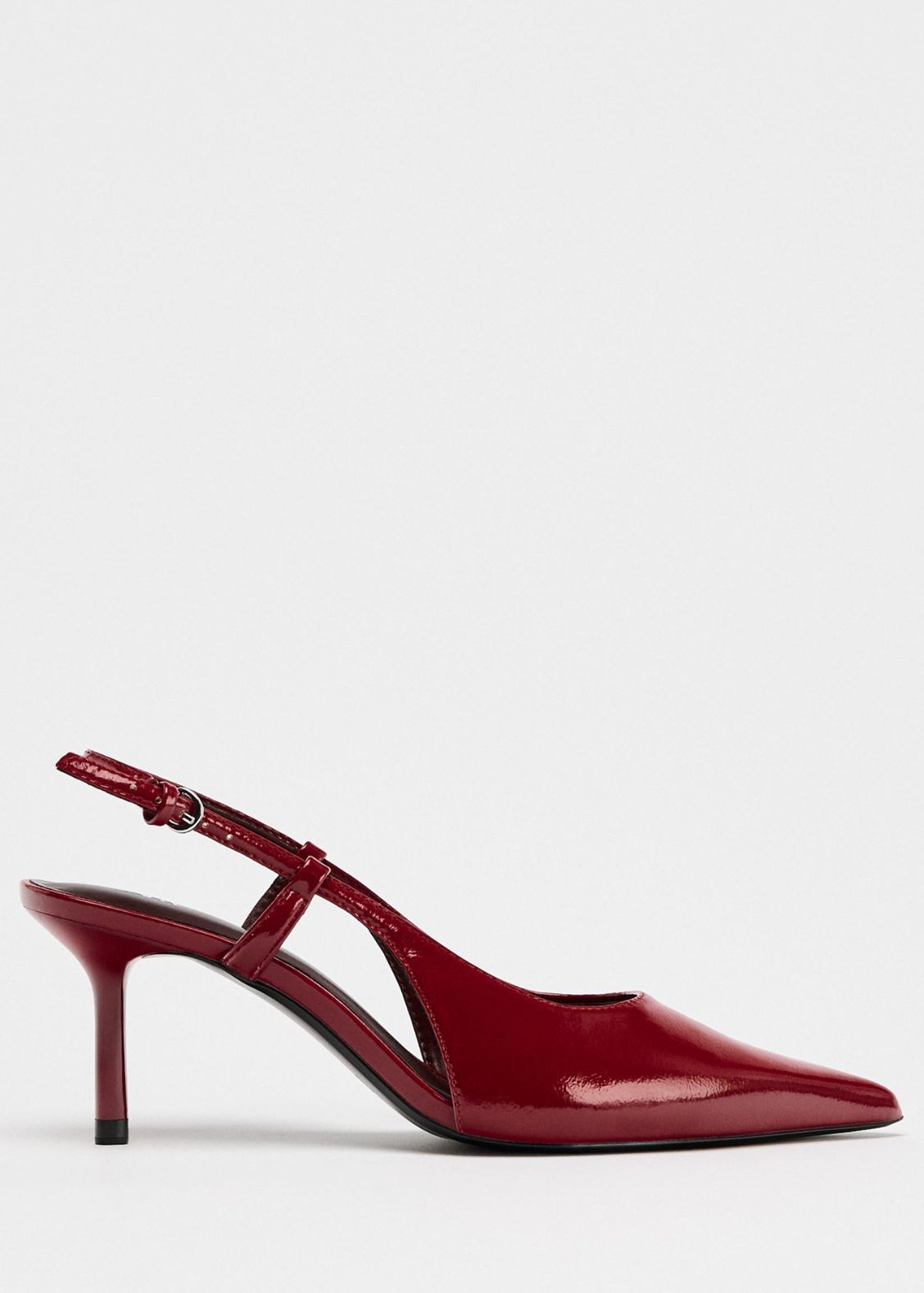 Zara Patent Effect Slingback Heels