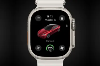 The Tesla app running on Apple Watch.