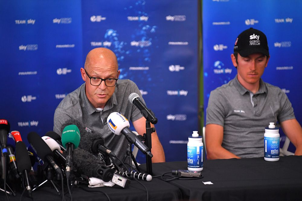 Team Sky manager Dave Brailsford speaks to the press ahead of the Tour de France