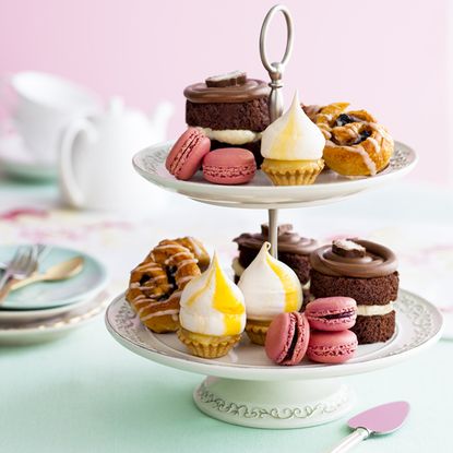 cup cakes with cookies and pastry