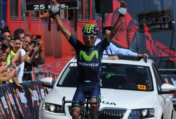 Nairo Quintana wins the third stage of the Vuelta a Burgos atop the Lagunas de Neila climb