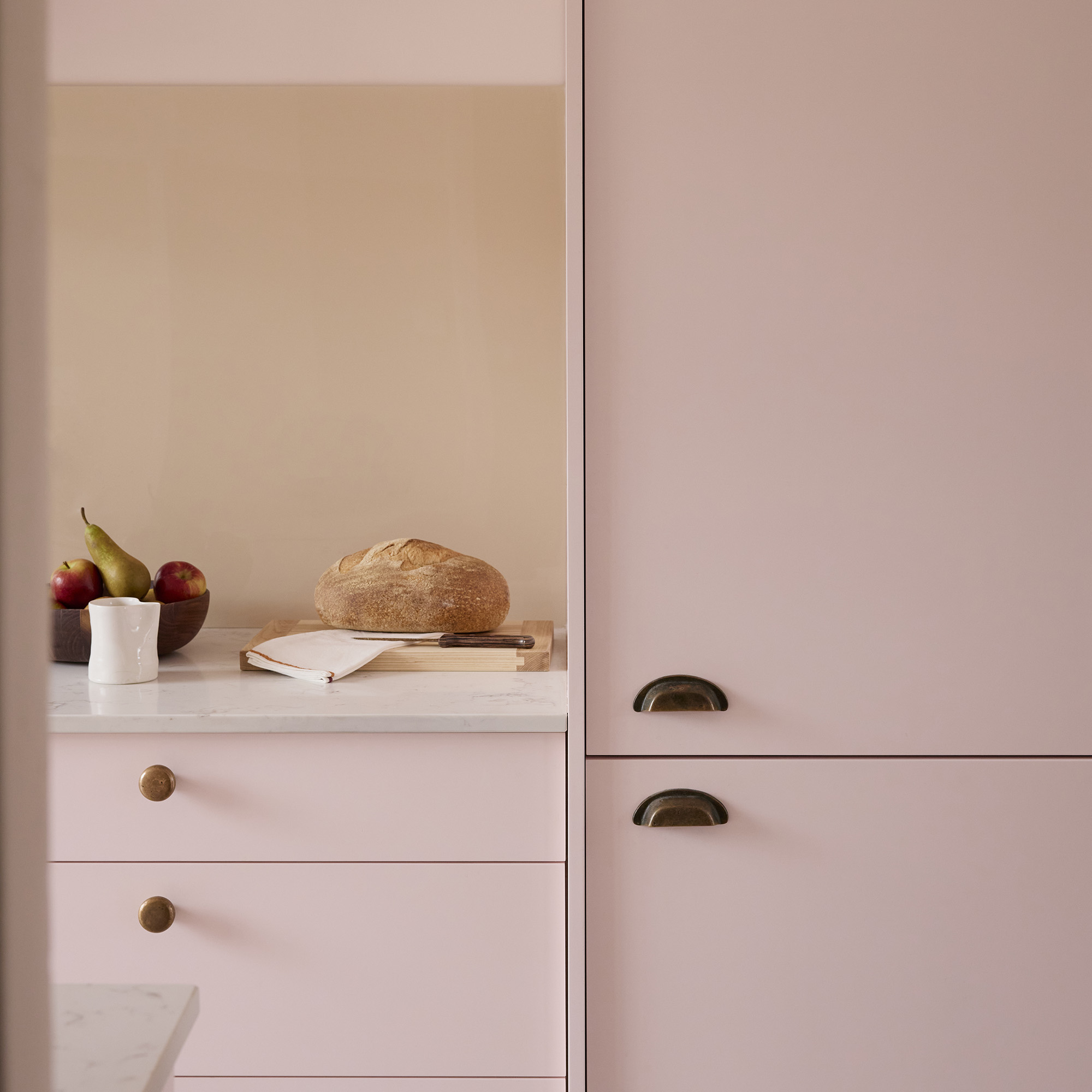 Small Beams pink kitchen