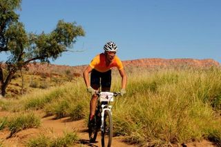 Andrew Fellows races to a win in stage 2.