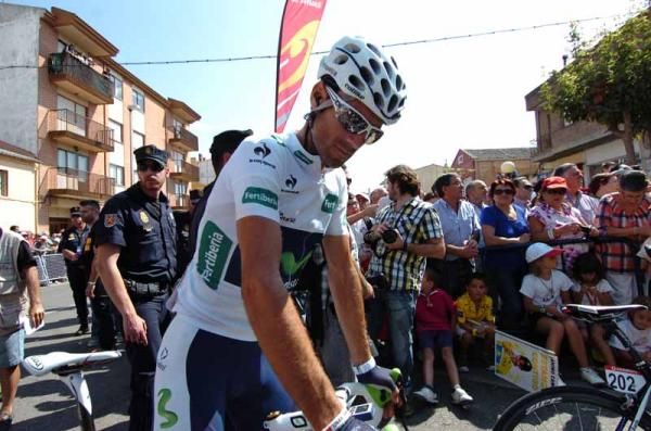 Alejandro Valverde (Movistar) at the start of the stage